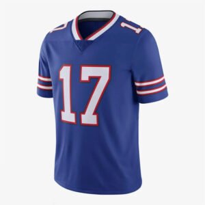 Men's Royal Blue #17 Football Jersey – V-Neck Short Sleeve Sports Shirt