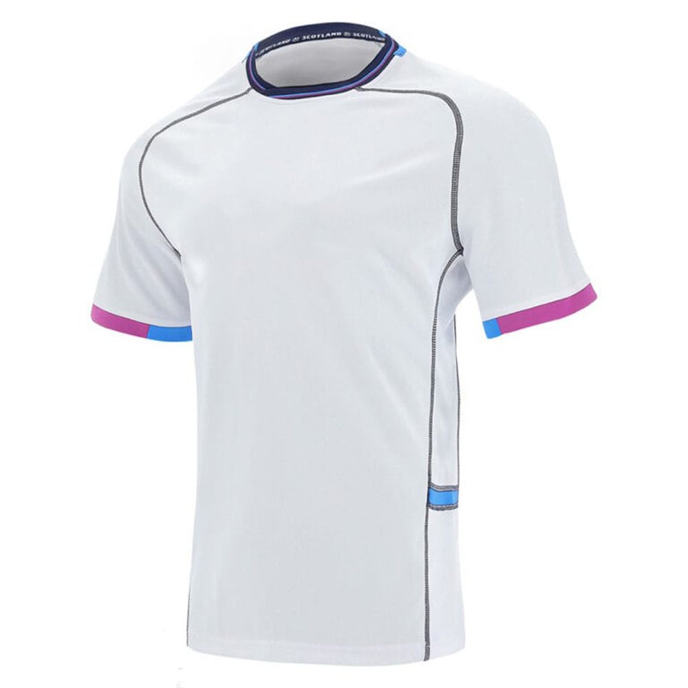 Men's White Performance Sports Jersey – Short Sleeve Crew Neck Athletic Training T-Shirt