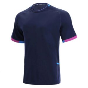 Men's Navy Blue Performance Sports Jersey – Short Sleeve Crew Neck Athletic Training T-Shirt